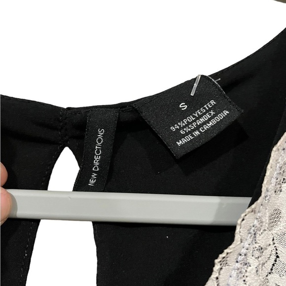 New Directions 90s Y2K Tank Top Baby Doll Style Black Lace Detail Size Small - Picture 5 of 6